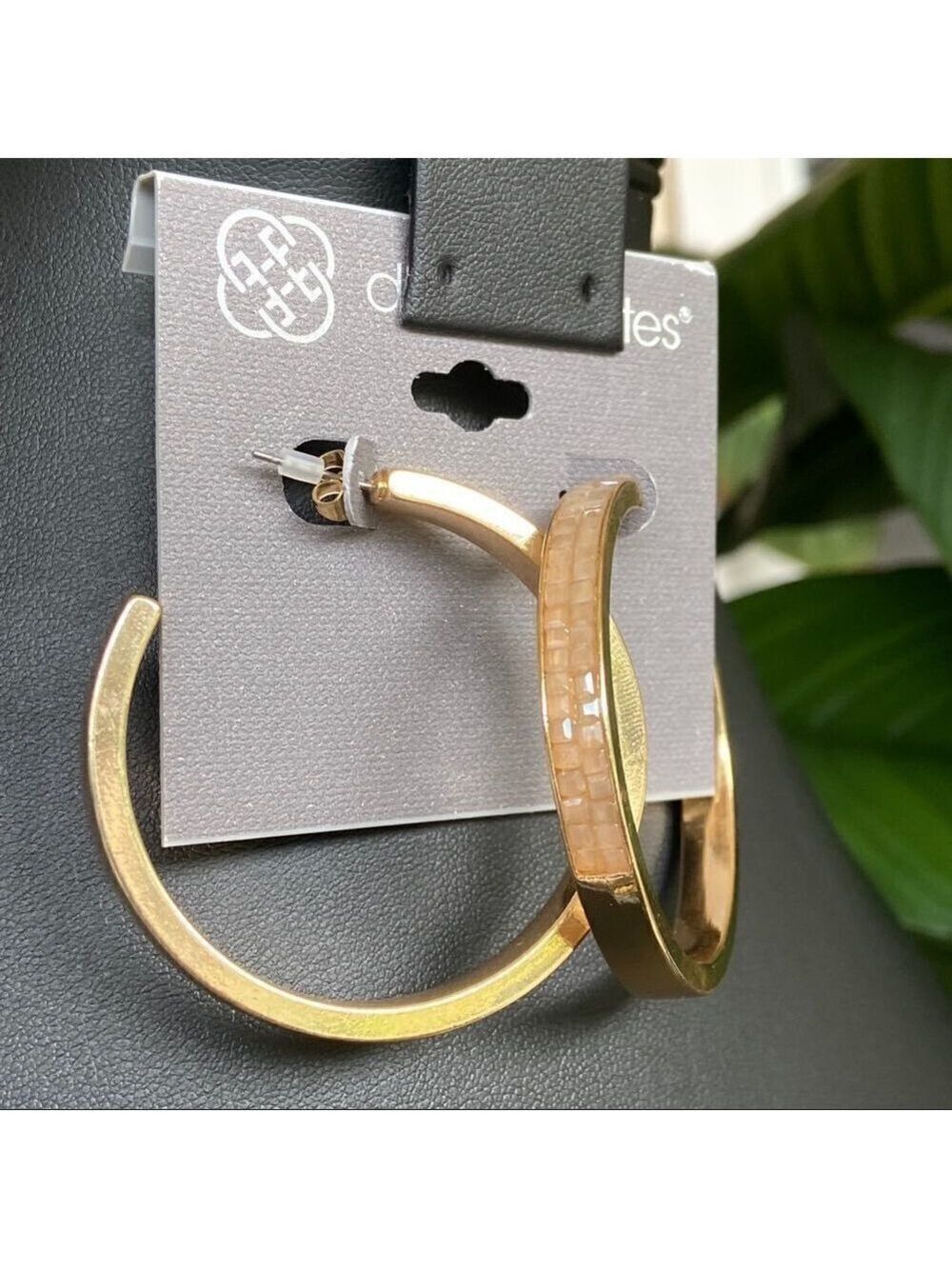 Gold/Tan Hoops Daisy Fuentes Fashion Earrings $16ea / 3 for $25